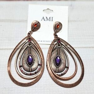 AMI Bronze Teardrop Earrings - New